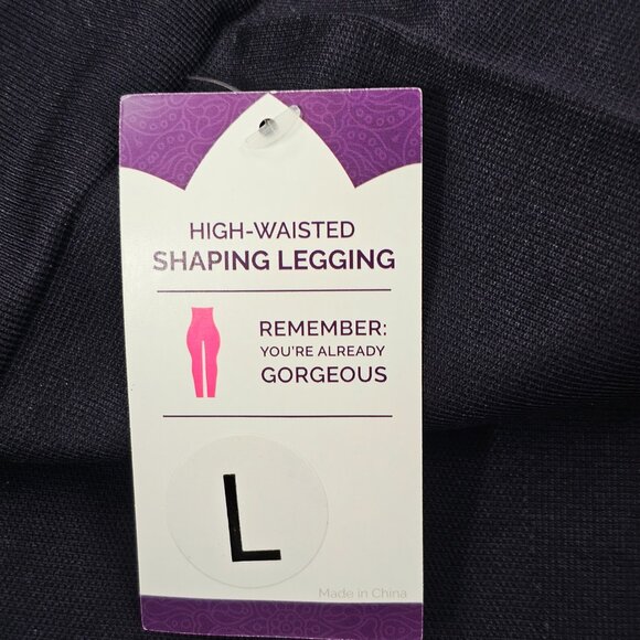 Empetua by Shapermint Women's Black High Waisted Shaping Leggings Size L NWT - Picture 8 of 14